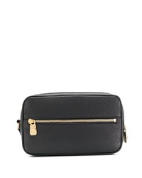 schwarze Leder Clutch Handtasche von Billionaire