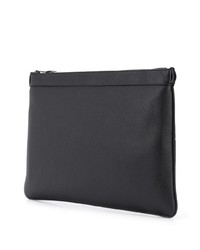schwarze Leder Clutch Handtasche von Maison Margiela