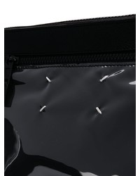 schwarze Leder Clutch Handtasche von Maison Margiela