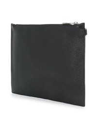 schwarze Leder Clutch Handtasche von Philipp Plein