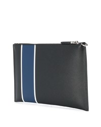 schwarze Leder Clutch Handtasche von Prada