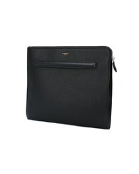 schwarze Leder Clutch Handtasche von Givenchy