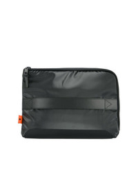 schwarze Leder Clutch Handtasche von Makavelic