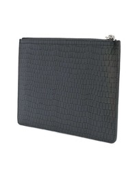 schwarze Leder Clutch Handtasche von Giuseppe Zanotti Design