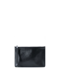 schwarze Leder Clutch Handtasche von Marcelo Burlon County of Milan