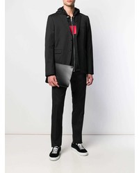schwarze Leder Clutch Handtasche von Givenchy
