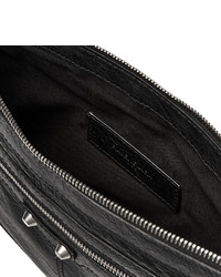 schwarze Leder Clutch Handtasche von Balenciaga