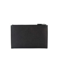 schwarze Leder Clutch Handtasche von Prada