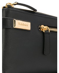 schwarze Leder Clutch Handtasche von Baldinini