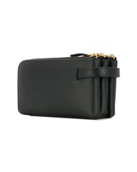 schwarze Leder Clutch Handtasche von Baldinini