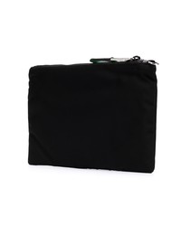 schwarze Leder Clutch Handtasche von Prada