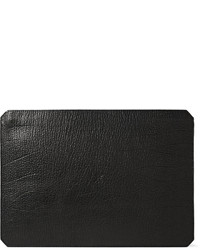 schwarze Leder Clutch Handtasche