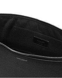 schwarze Leder Clutch Handtasche von Saint Laurent