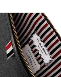 schwarze Leder Clutch Handtasche von Thom Browne