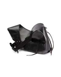 schwarze Leder Clutch Handtasche von Rick Owens