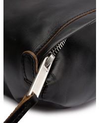 schwarze Leder Clutch Handtasche von Rick Owens