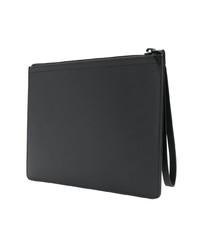 schwarze Leder Clutch Handtasche von Giuseppe Zanotti Design