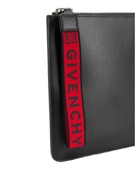 schwarze Leder Clutch Handtasche von Givenchy