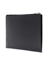 schwarze Leder Clutch Handtasche von Saint Laurent