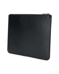 schwarze Leder Clutch Handtasche von Givenchy