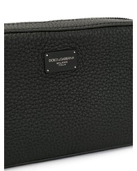 schwarze Leder Clutch Handtasche von Dolce & Gabbana