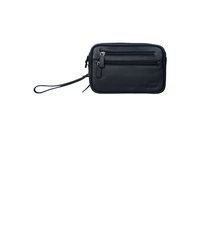 schwarze Leder Clutch Handtasche von STILORD