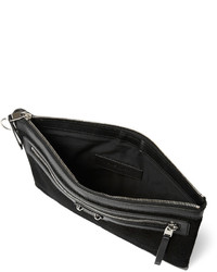 schwarze Leder Clutch Handtasche von Balenciaga