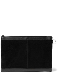 schwarze Leder Clutch Handtasche von Balenciaga