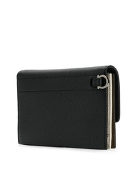 schwarze Leder Clutch Handtasche von Salvatore Ferragamo