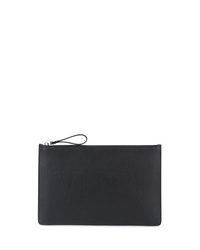 schwarze Leder Clutch Handtasche von Valentino
