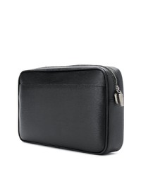 schwarze Leder Clutch Handtasche von Montblanc