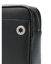 schwarze Leder Clutch Handtasche von Montblanc