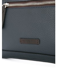 schwarze Leder Clutch Handtasche von Cerruti 1881