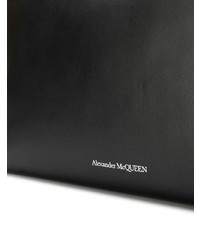 schwarze Leder Clutch Handtasche von Alexander McQueen