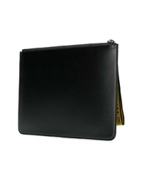 schwarze Leder Clutch Handtasche von Givenchy