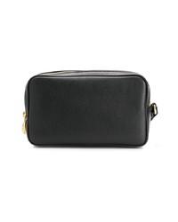 schwarze Leder Clutch Handtasche von Billionaire