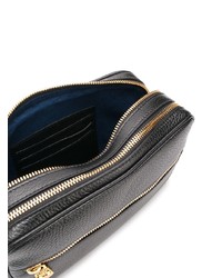 schwarze Leder Clutch Handtasche von Billionaire