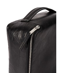 schwarze Leder Clutch Handtasche von Rick Owens