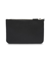 schwarze Leder Clutch Handtasche von Prada