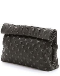 schwarze Leder Clutch von Marie Turnor