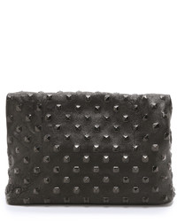 schwarze Leder Clutch von Marie Turnor