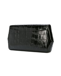 schwarze Leder Clutch von Coach