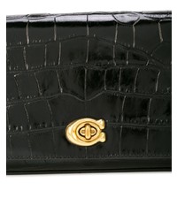 schwarze Leder Clutch von Coach