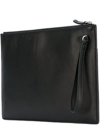 schwarze Leder Clutch von Corto Moltedo