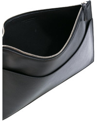 schwarze Leder Clutch von Corto Moltedo