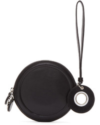 schwarze Leder Clutch von Carven