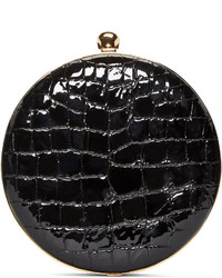 schwarze Leder Clutch von Alexander McQueen