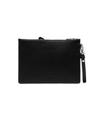 schwarze Leder Clutch von Sophia Webster