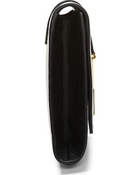 schwarze Leder Clutch von Saint Laurent