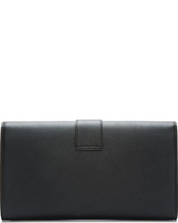 schwarze Leder Clutch von Saint Laurent